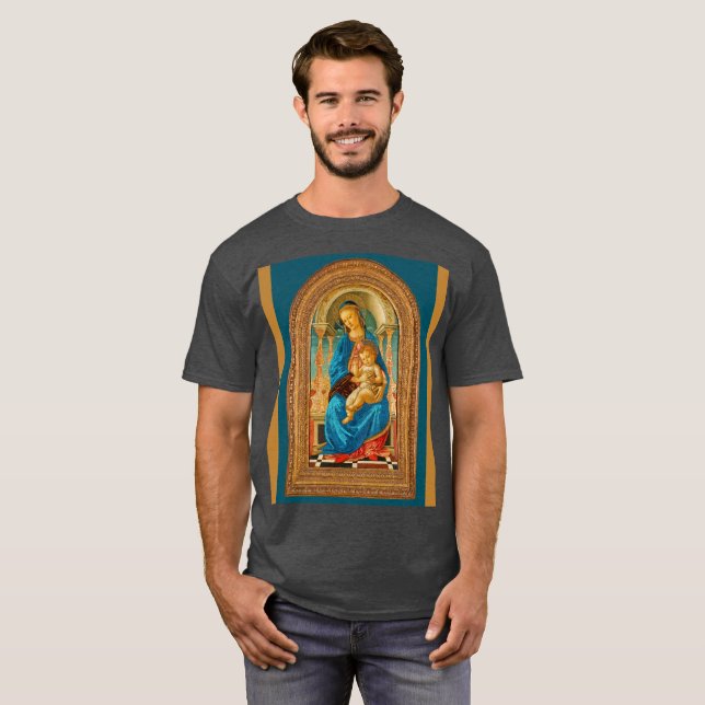 Botticelli c 1470 Madonna and Child Enthroned  T-Shirt (Front Full)