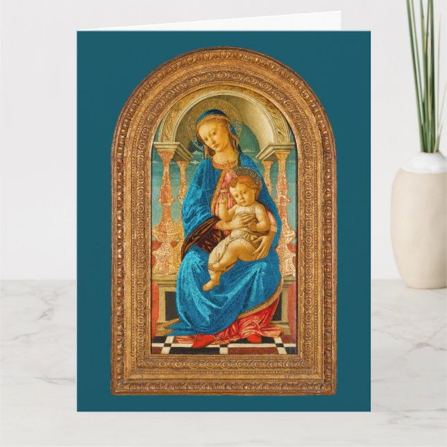 Botticelli c. 1470 Madonna & Child Enthroned  Thank You Card (Front)