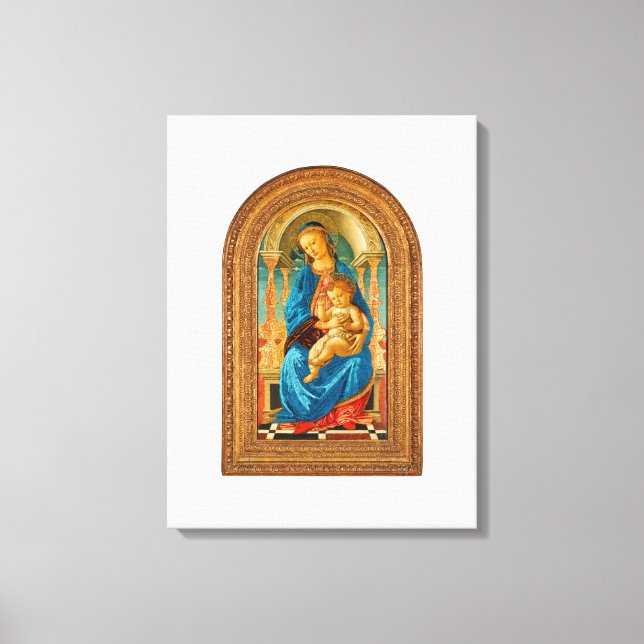 Botticelli Madonna and Child Enthroned Canvas Print (Front)