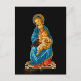 Botticelli Madonna and Child Enthroned Holiday Postcard