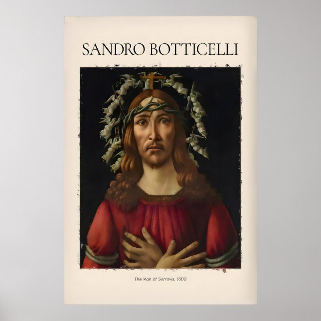 Botticelli Man of Sorrows Christ Art Print (Front)