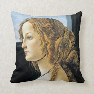 Botticelli Portrait of a Young Woman Throw Pillow