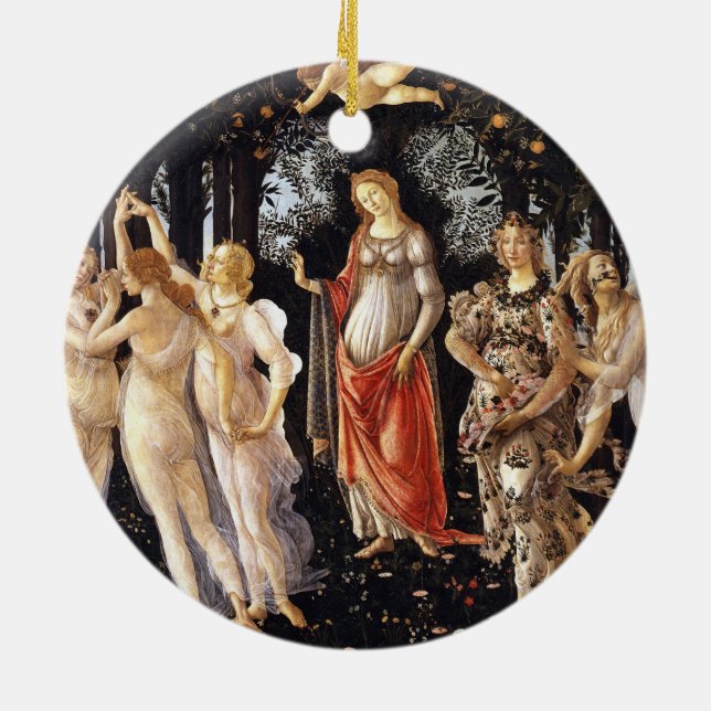 BOTTICELLI -Primavera 1482 Ceramic Tree Decoration (Back)