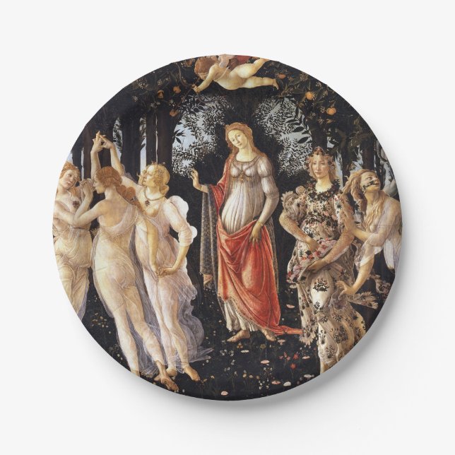 BOTTICELLI -Primavera 1482 Paper Plate (Front)