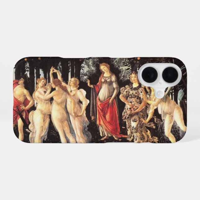 Botticelli Primavera /Allegory of Spring iPhone 16 Case (Back Horizontal)