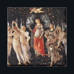 Botticelli Primavera Magnet<br><div class="desc">Botticelli Primavera magnet. Oil painting on panel from 1482. Sandro Botticelli was one of the great artist of the early Renaissance famous for his lush figures and vibrant use of colour. Primavera is one of his most famous and beloved paintings featuring the embodiment of spring surrounded by nymphs, cherubs and...</div>