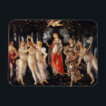 Botticelli Primavera Magnet<br><div class="desc">Botticelli Primavera magnet. Oil painting on panel from 1482. Sandro Botticelli was one of the great artist of the early Renaissance famous for his lush figures and vibrant use of colour. Primavera is one of his most famous and beloved paintings featuring the embodiment of spring surrounded by nymphs, cherubs and...</div>