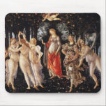 Botticelli Primavera Mouse Pad<br><div class="desc">Botticelli Primavera mouse pad. Oil painting on panel from 1482. Sandro Botticelli was one of the great artist of the early Renaissance famous for his lush figures and vibrant use of colour. Primavera is one of his most famous and beloved paintings featuring the embodiment of spring surrounded by nymphs, cherubs...</div>