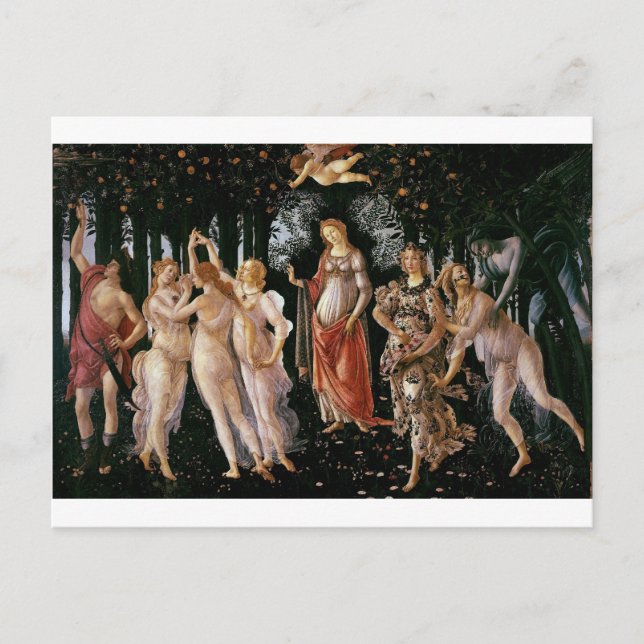 Botticelli-primavera Postcard (Front)