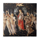 Botticelli Primavera Tile<br><div class="desc">Botticelli Primavera tile. Oil painting on panel from 1482. Sandro Botticelli was one of the great artist of the early Renaissance famous for his lush figures and vibrant use of colour. Primavera is one of his most famous and beloved paintings featuring the embodiment of spring surrounded by nymphs, cherubs and...</div>