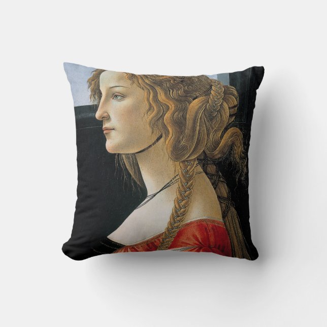 Botticelli Renaissance Painting Cushion (Front)