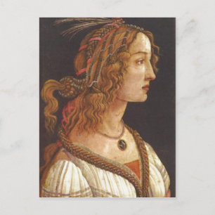 Botticelli, Sandro Portr?t einer jungen Frau (Simo Postcard