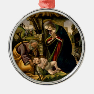 Botticelli ~ The Adoration of the Christ Child ~ Metal Tree Decoration