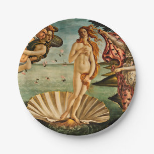 Botticelli - The Birth Of Venus Paper Plate