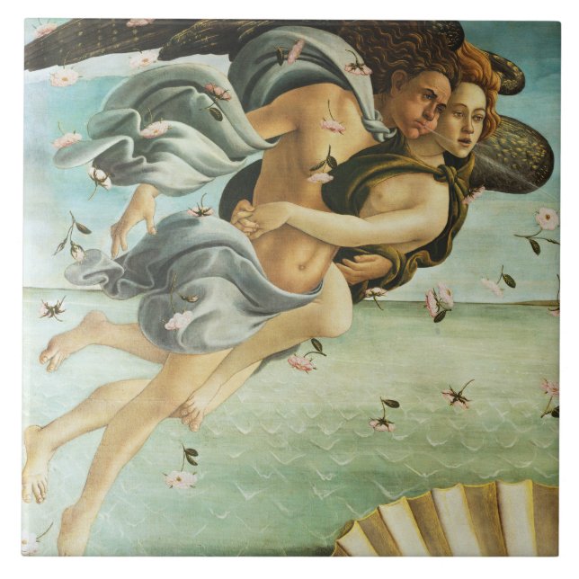 Botticelli "The Birth of Venus - Zephyr & Chloris" Tile (Front)
