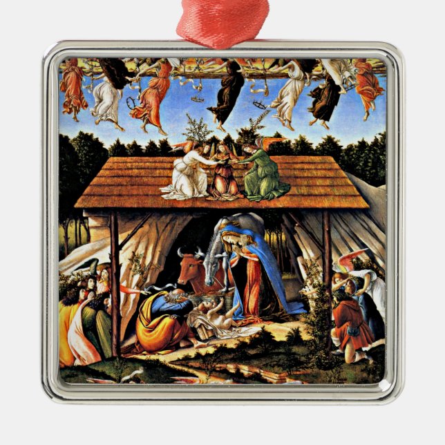 Botticelli - The Mystical Nativity Metal Tree Decoration (Front)