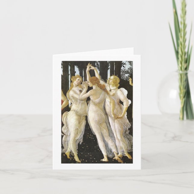 Botticelli Three Graces Renaissance Fine Art Card (Front)