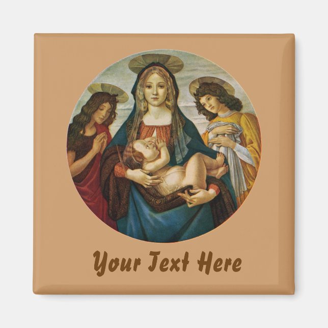 Botticelli's Madonna And Child Magnet (Front)