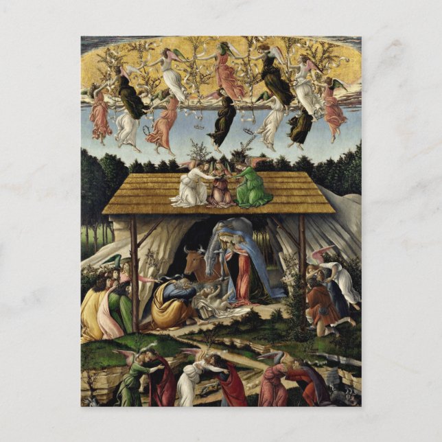 Botticelli's Mystical Nativity Holiday Postcard (Front)