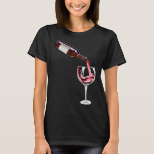 Bottle And Glass Of Wine T-Shirt