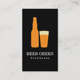 Bottle and Glass Pint Business Card