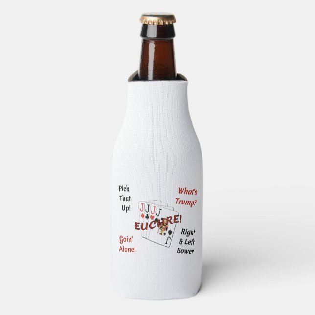 Bottle Cooler - Euchre! (Bottle Front)