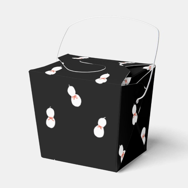 Bottle Gourd with Ribbon Pattern Favour Box (Front Side)