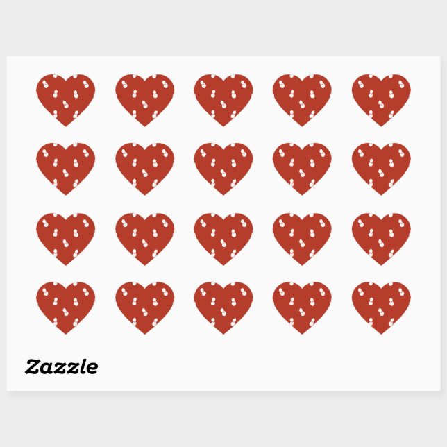 Bottle Gourd with Ribbon Pattern Heart Sticker (Sheet)