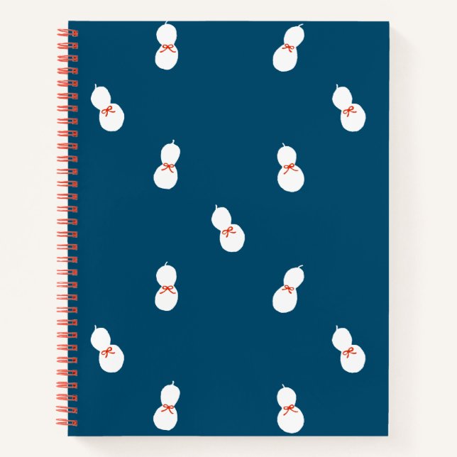 Bottle Gourd with Ribbon Pattern Notebook (Front)