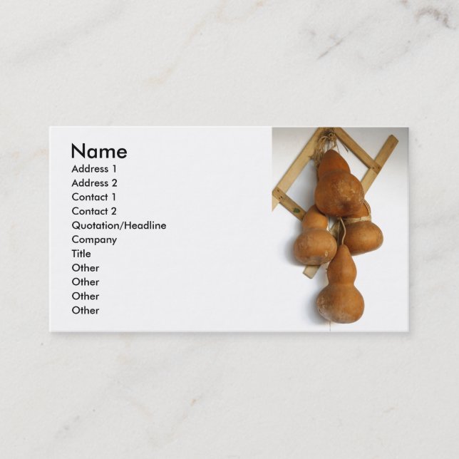 Bottle gourds business card (Front)