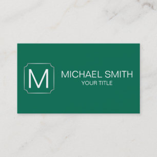 Bottle green colour background business card