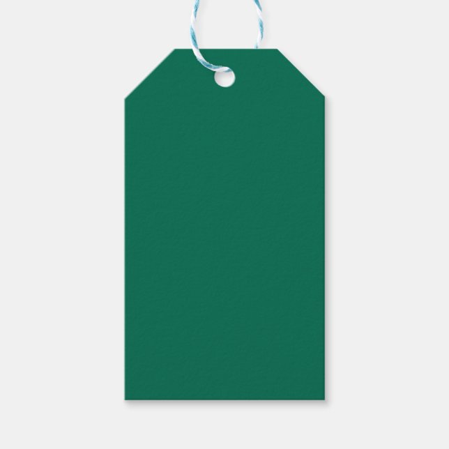 Bottle Green Solid Colour Gift Tags (Front)