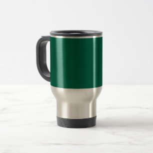 Bottle green (solid colour) travel mug