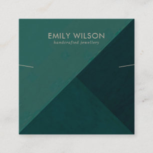 BOTTLE GREEN TRIANGLE NECKLACE BRACELET DISPLAY SQUARE BUSINESS CARD