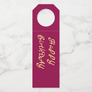 bottle hanger  -  Happy Birthday