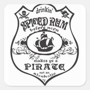 bottle label Pirate