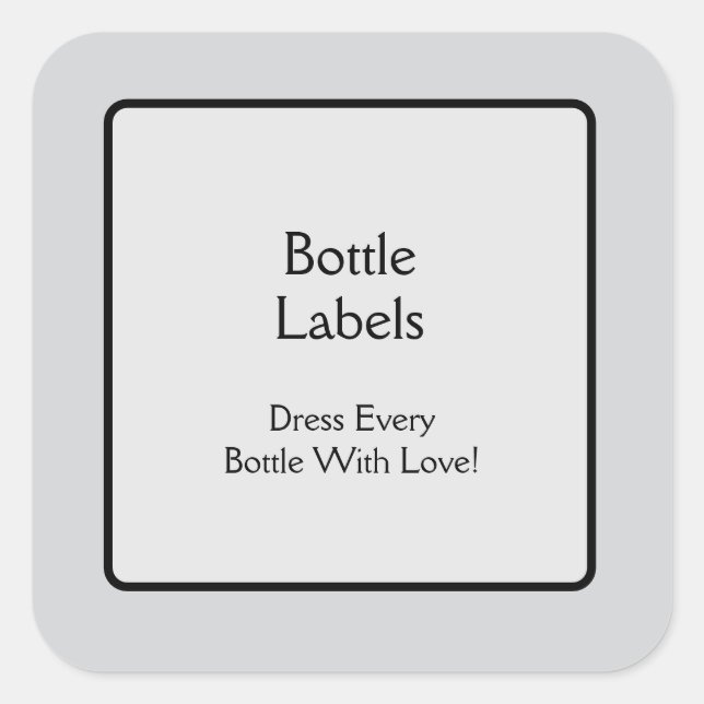 Bottle Labels (Front)