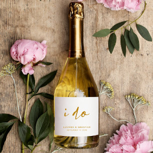 Bottle Labels Wedding   I Do Champagne Favour Labe