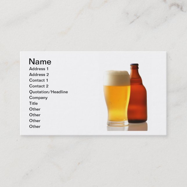 Bottle of Beer Business Card (Front)