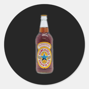 Bottle Of Brown Ale Classic Round Sticker
