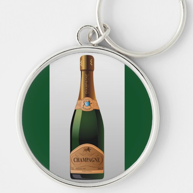 BOTTLE OF CHAMPAGNE KEY RING (Front)