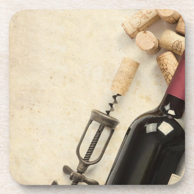 Bottle of Wine Coaster (Front)