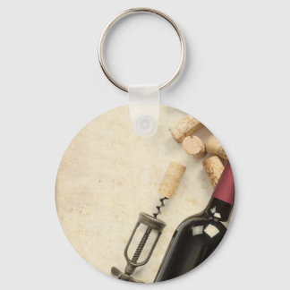 Bottle of Wine Key Ring