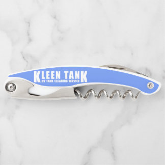 Bottle Opener Blue with White Letters