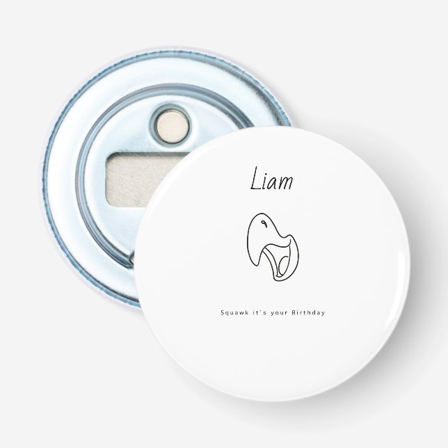 Bottle opener, squawk birthday parrot  opener (Front)