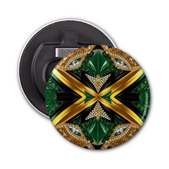 Bottle opener with Jamaican Colours Design (Front)