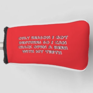 Bottle Opening Teeth  Golf Head Cover