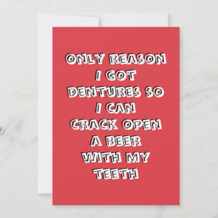 Bottle Opening Teeth Invitation