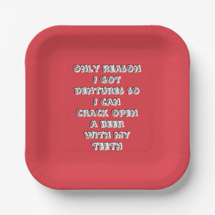 Bottle Opening Teeth Paper Plate