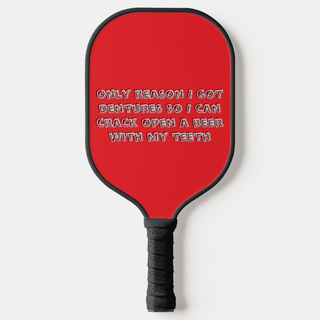 Bottle Opening Teeth Pickleball Paddle (Front)